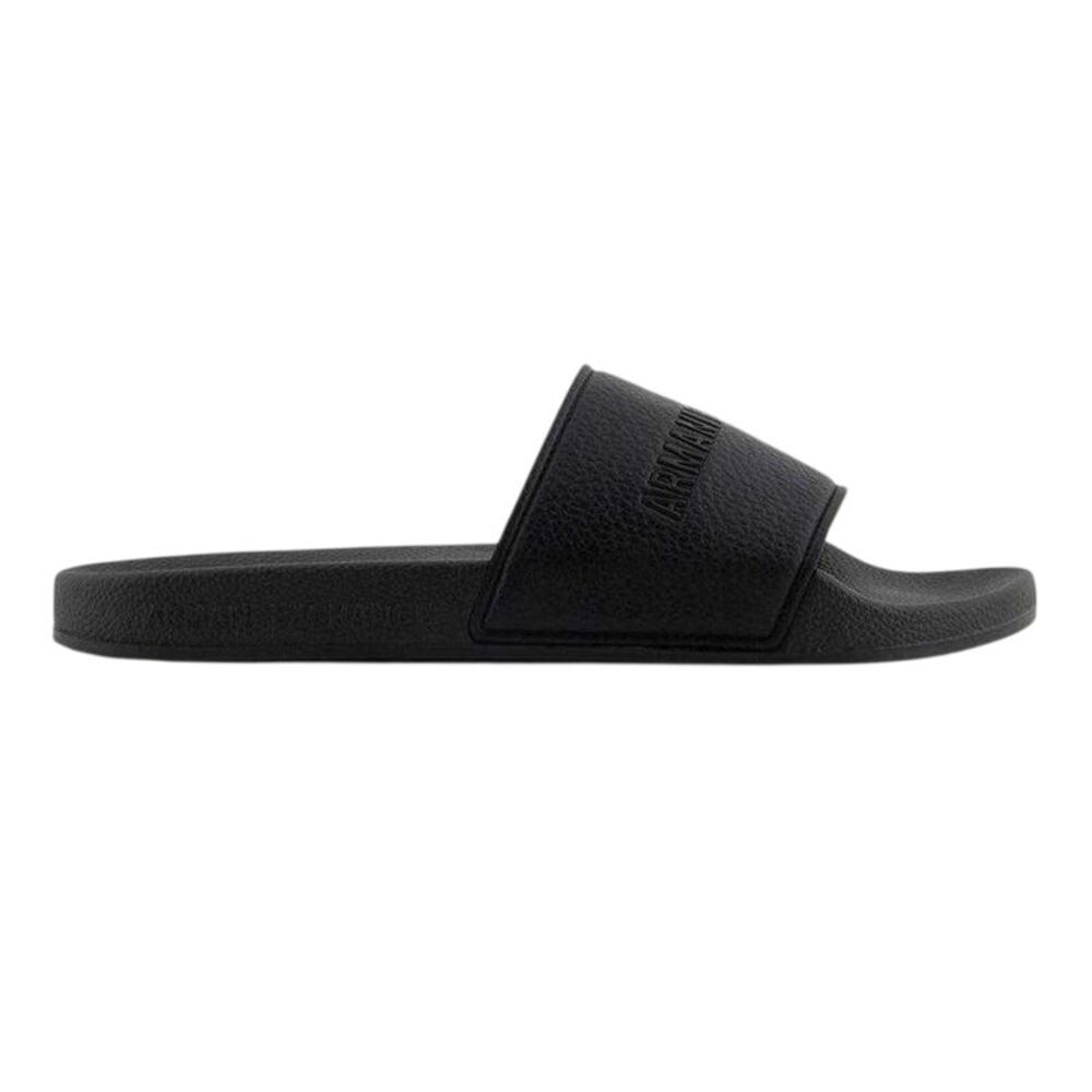 Armani Exchange Mens Pool Sliders / Black